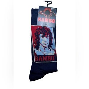 Rambo Funny Novelty Crew Socks - NWT Sz. 7-12